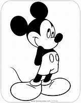 Mickey Mouse Coloring Pages Disney Disneyclips Looking Mickeymouse Minnie Book Safari sketch template