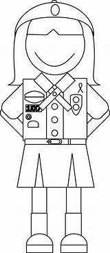 Brownie Scout Brownies Badges Scouts Daisy Bing Outline sketch template