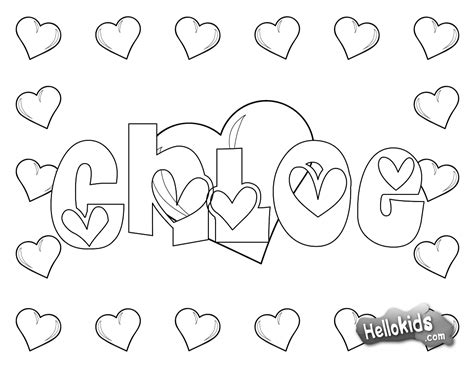 chloe bubble letters coloring pages sketch coloring page