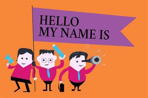 Hello My Name Is Stock Vector Illustration Of Need