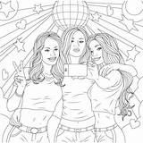 Drawings Coloring Pages Friend People Bff Girls Friends Three Save Girl Omeletozeu sketch template