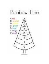 Rainbow Tree Coloring Change Template sketch template