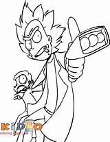 Rick Coloring Morty Pages Sheets Printable sketch template