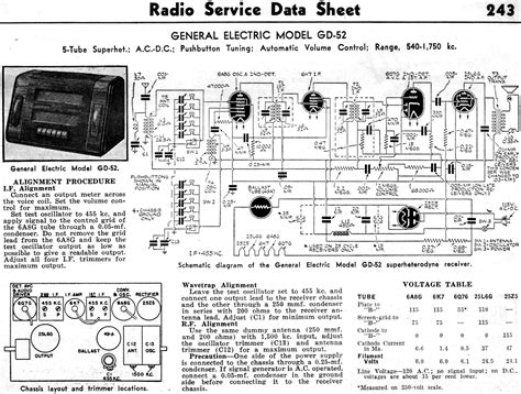 general electric model gd  radio service data sheet january