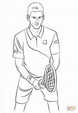 Tennis Federer Djokovic Novak sketch template