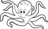 Coloring Octopus Pages Printable Outline Kids Fish Print Getdrawings Drawing sketch template