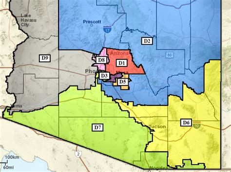 map see where arizona s legislative and congressional districts are