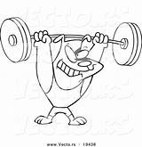 Coloring Lifting Pages Cartoon Weightlifting Weights Dog Vector Outlined Getcolorings Leishman Ron sketch template