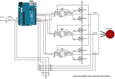 sensorless bldc motor control  arduino diy esc simple projects