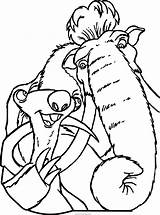 Ice Age Coloring Pages Sid Manny Sloth Sheets Angry Beavers Opossum Ellie Mammoth Printable Colouring Speaks Wecoloringpage Christmas Book Pages2color sketch template