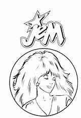 Jem Coloring Pages Holograms 80s Printable Clipart Stairs Color Book Gem Barbie Les Popular Getcolorings Coloringhome Library Visit Sheets Kipper sketch template
