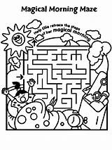 Coloring Morning Maze Magical Printable Pages Crayola Kids Good 06kb Color Au sketch template