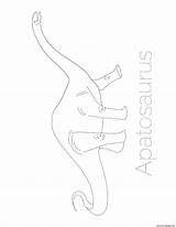 Tracing Apatosaurus Dinosaur Pages Coloring Printable sketch template