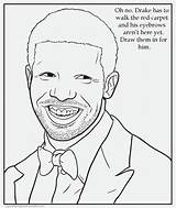 Coloring Pages Drake Book Funny Rap Color Nicki Minaj Rapper Weird Cartoon Print Books Hop Hip Insane Draw Eyebrows Rappers sketch template