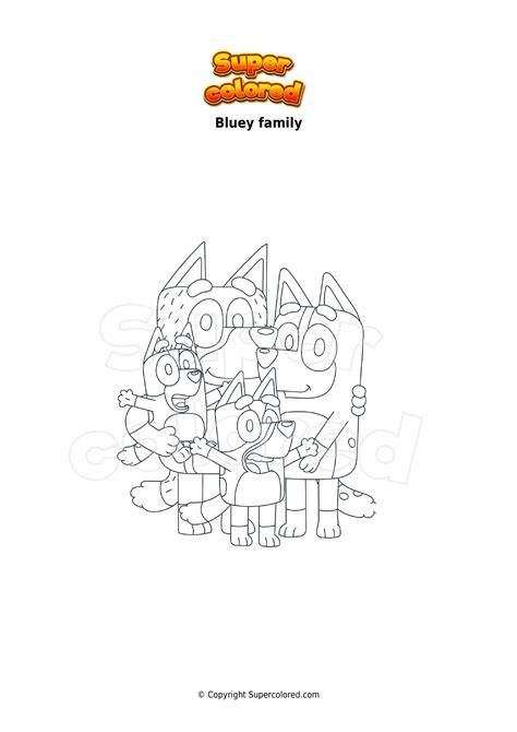coloring pages bluey supercolored