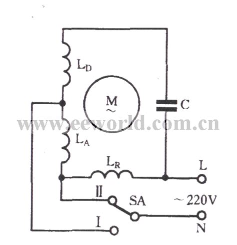 single phase motor winding tap   connection  speed circuit basiccircuit circuit