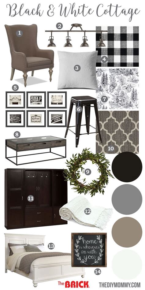 mood board a black and white guest cottage our newest
