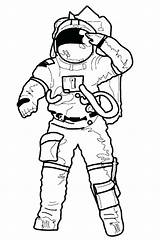 Coloring Spaceman Pages Getdrawings Astronaut sketch template