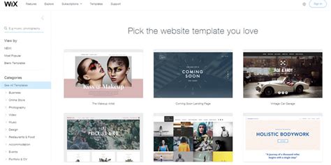 wix websites examples  adore