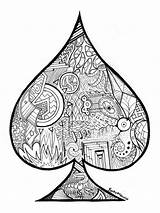 Spades Aces sketch template