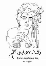 Madonna Coloring 2009 Book December sketch template