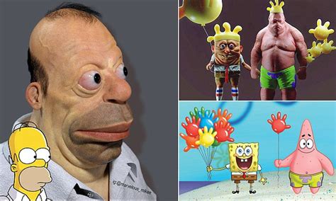 Artist Creates 3d Rendering Of Homer Simpson Character Daily Mail Online