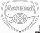 Arsenal Coloring Fc Pages Soccer Football Emblem Logo Badge Printable Emblems Clubs Europe Tottenham Lyon sketch template