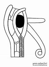 Eye Ancient Egyptian Horus Coloring Pages sketch template