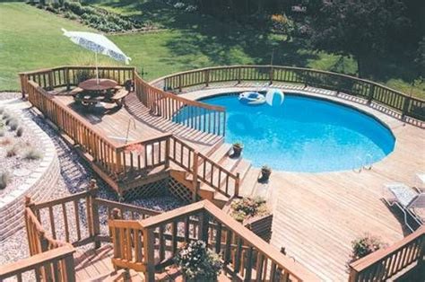 custom pool deck design  ground pools pool patio