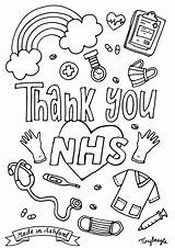 Coloring Nhs Thank Pages Printable Colouring Sheets Sheet Drawings Rainbow Inspirational Kids Drawing Poster Choose Board Save sketch template