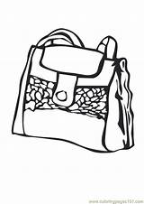 Handbag Purse Template Coloring Pages sketch template