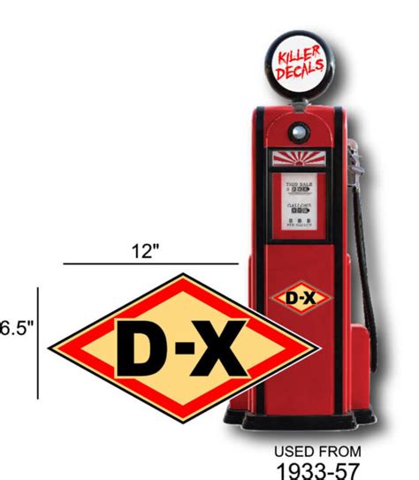dx   gas pump oil tank decal ebay