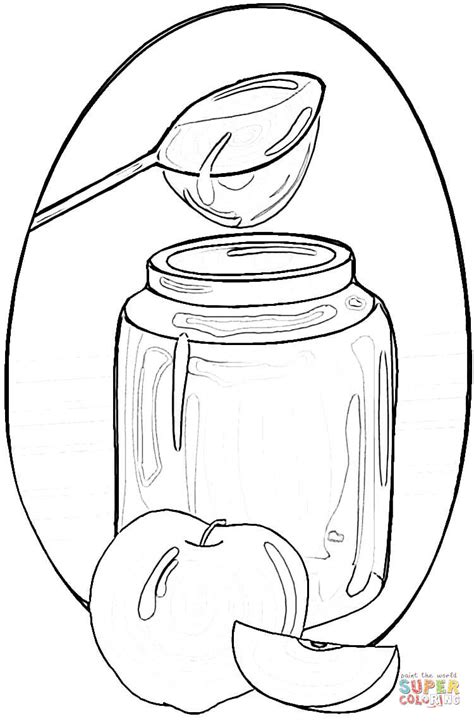 honey  apples coloring page  printable coloring pages