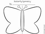 Butterfly Symmetry Painting Kindergarten Life Kids Template Preschool Activities Cycle Butterflies Cycles Other Unit Paint Prek Pond Learning Grade Insects sketch template