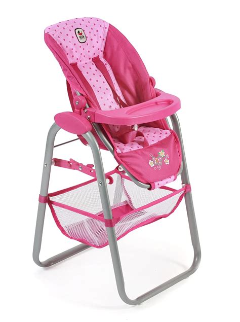 bayer chic    dolls high chair dots pink amazoncouk toys