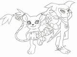 Impmon Gatomon Digimon Request Snowflake Owl sketch template