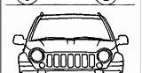 Cherokee Jeep Coloring sketch template