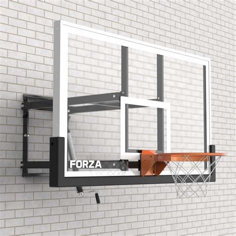 forza glass basketball backboard hoop wall mounted net world sports