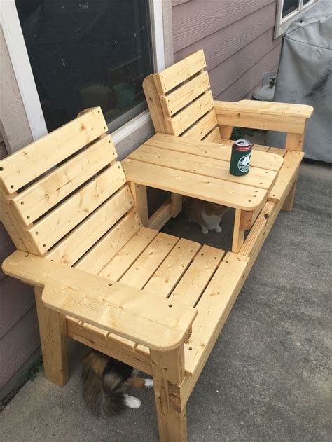patio chair plans   build  double chair bench