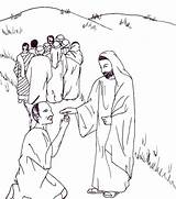 Lepers Jesus Heals Colouring Printable Miracles 74kb sketch template