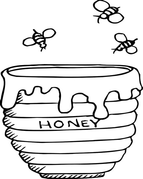 honey jar coloring page