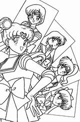 Coloring Sailor Moon Pages Senshi Book Google Inner Printable Sheets Crystal Anime Color Szukaj Scouts Books Pl sketch template