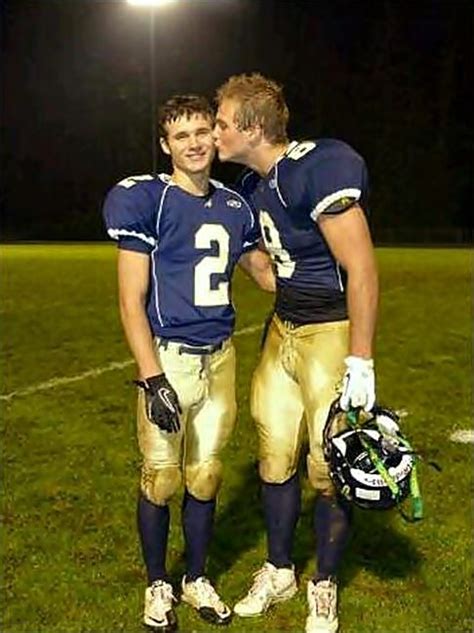 so cute gay lgbt kiss love football sports jocks