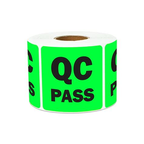 qc pass stickers labels  inventory quality control  rolls green walmartcom