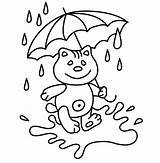 Umbrella Coloring Pages Bear Kids sketch template