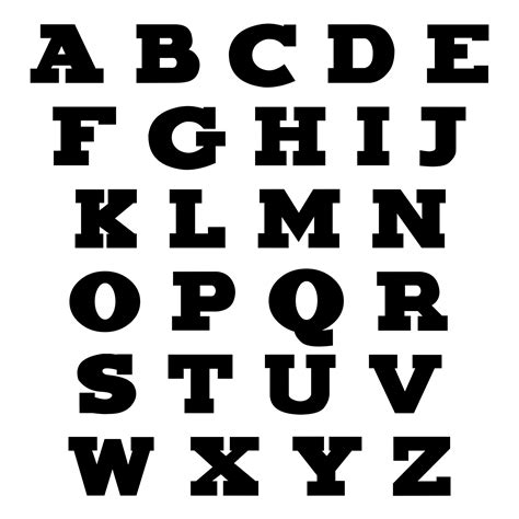 font alphabet letters