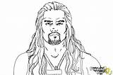 Roman Reigns Wwe Coloring Draw Sheets Pages Sketch Step Print Drawingnow Template sketch template