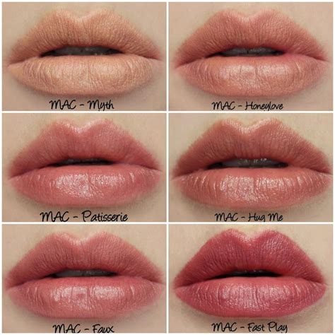 mac myth honeylove patisserie hug me faux fast play lipstick swatches and review makeup in