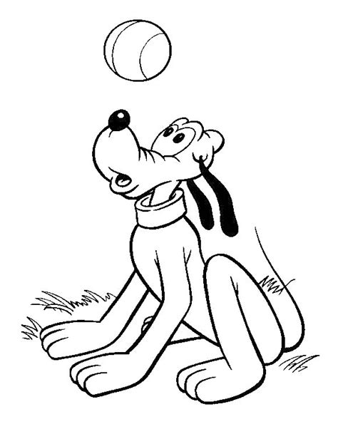 printable disney animal pluto coloring pages