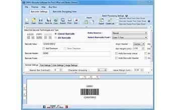 DRPU Barcode Software for Post Office and Banks screenshot #3